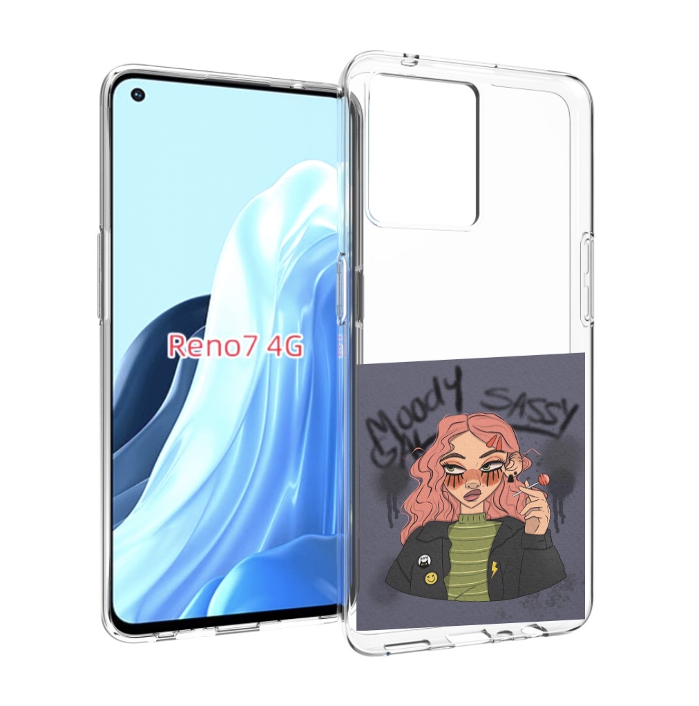 

Чехол MyPads дерзкое-настроение женский для OPPO RENO 7 4G, Прозрачный, Tocco