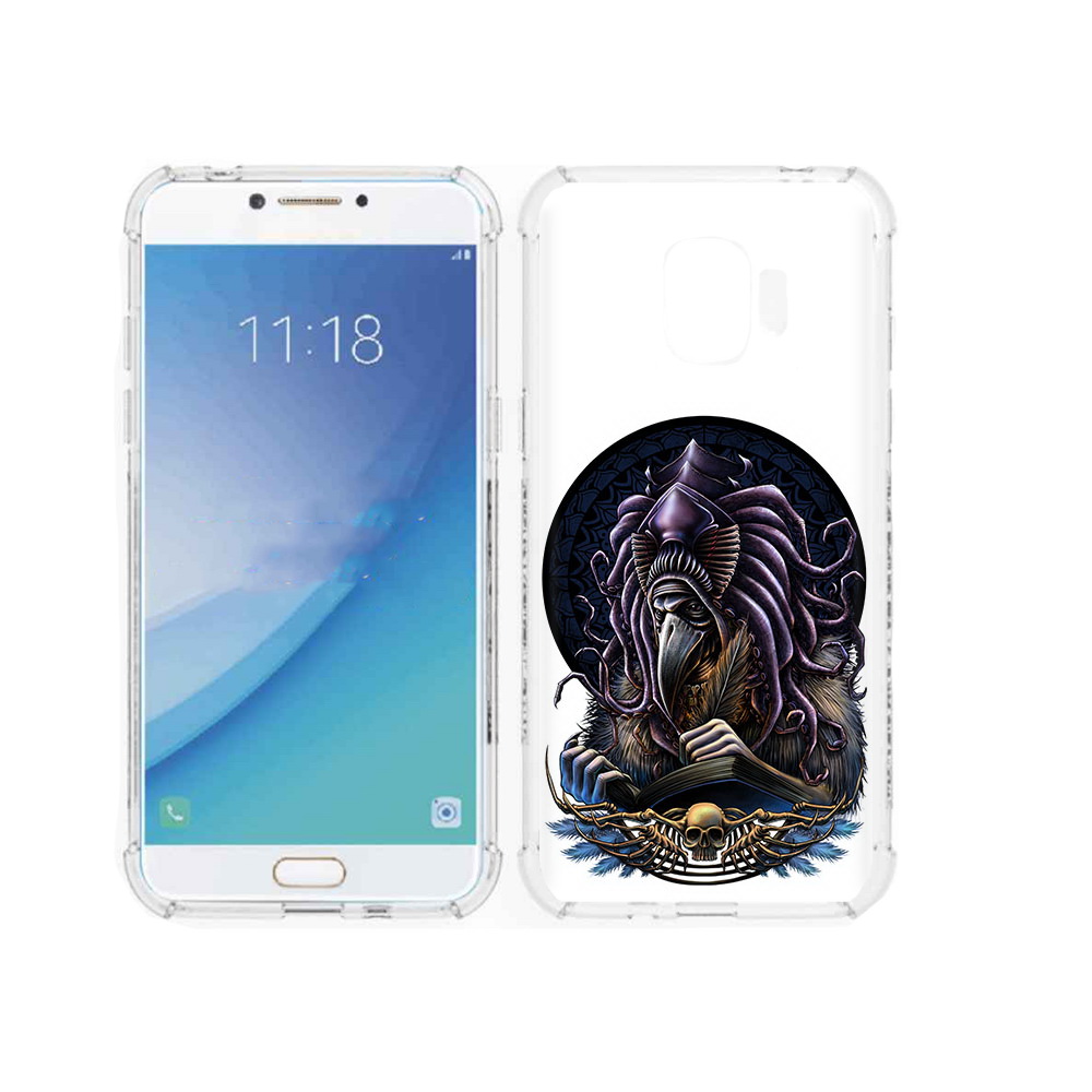 

Чехол MyPads Tocco для Samsung Galaxy J2 Pro (2018) умный ворон (PT226925.585.650), Прозрачный, Tocco