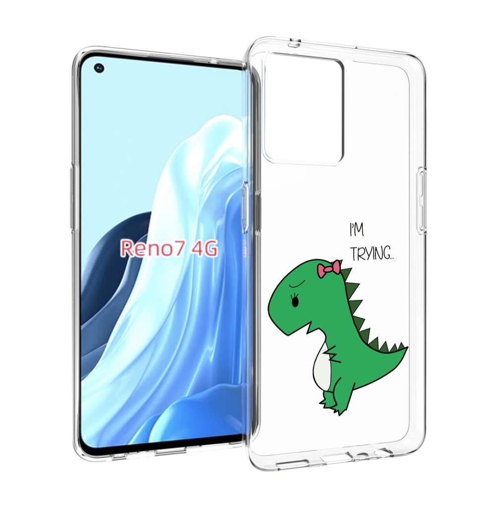 

Чехол MyPads динозаврик-девочка для OPPO RENO 7 4G, Прозрачный, Tocco