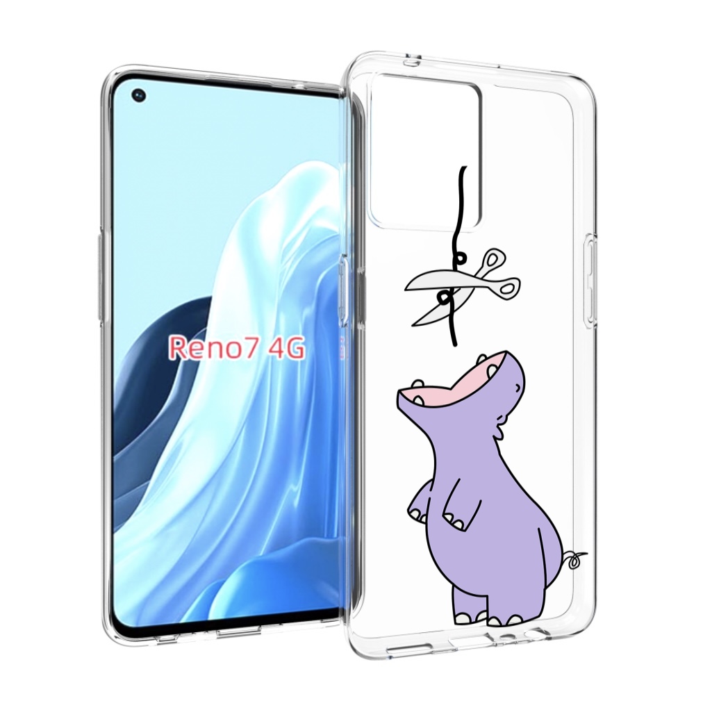 

Чехол MyPads динозаврик-фиолетовый для OPPO RENO 7 4G, Прозрачный, Tocco