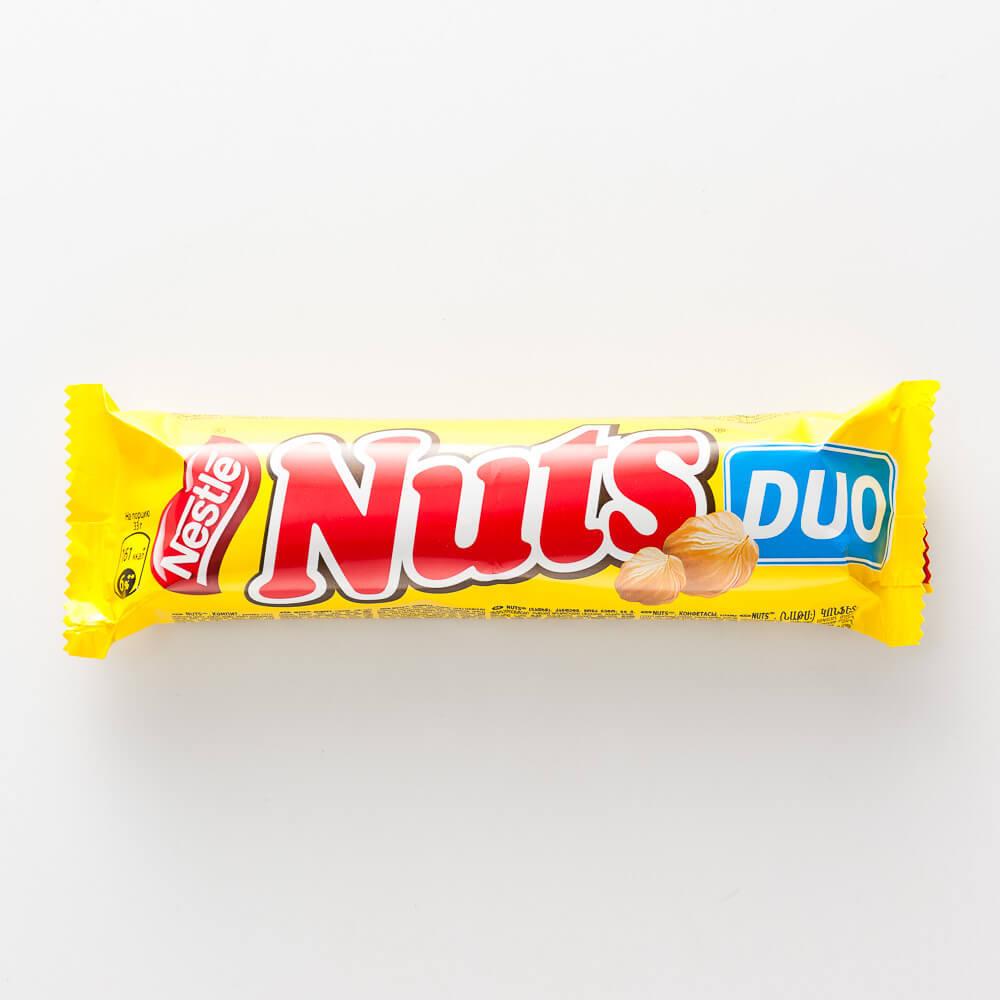 Батончик Nuts Duo шоколадный, 66 г