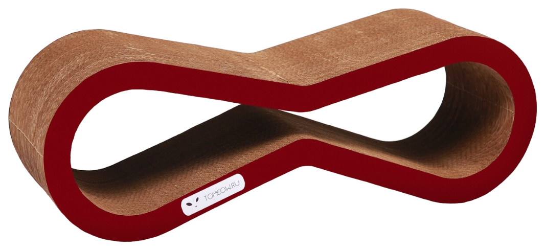 Когтеточка Тумяу, Экватор, с картонным ободком, бордовая, 60х20х22 см