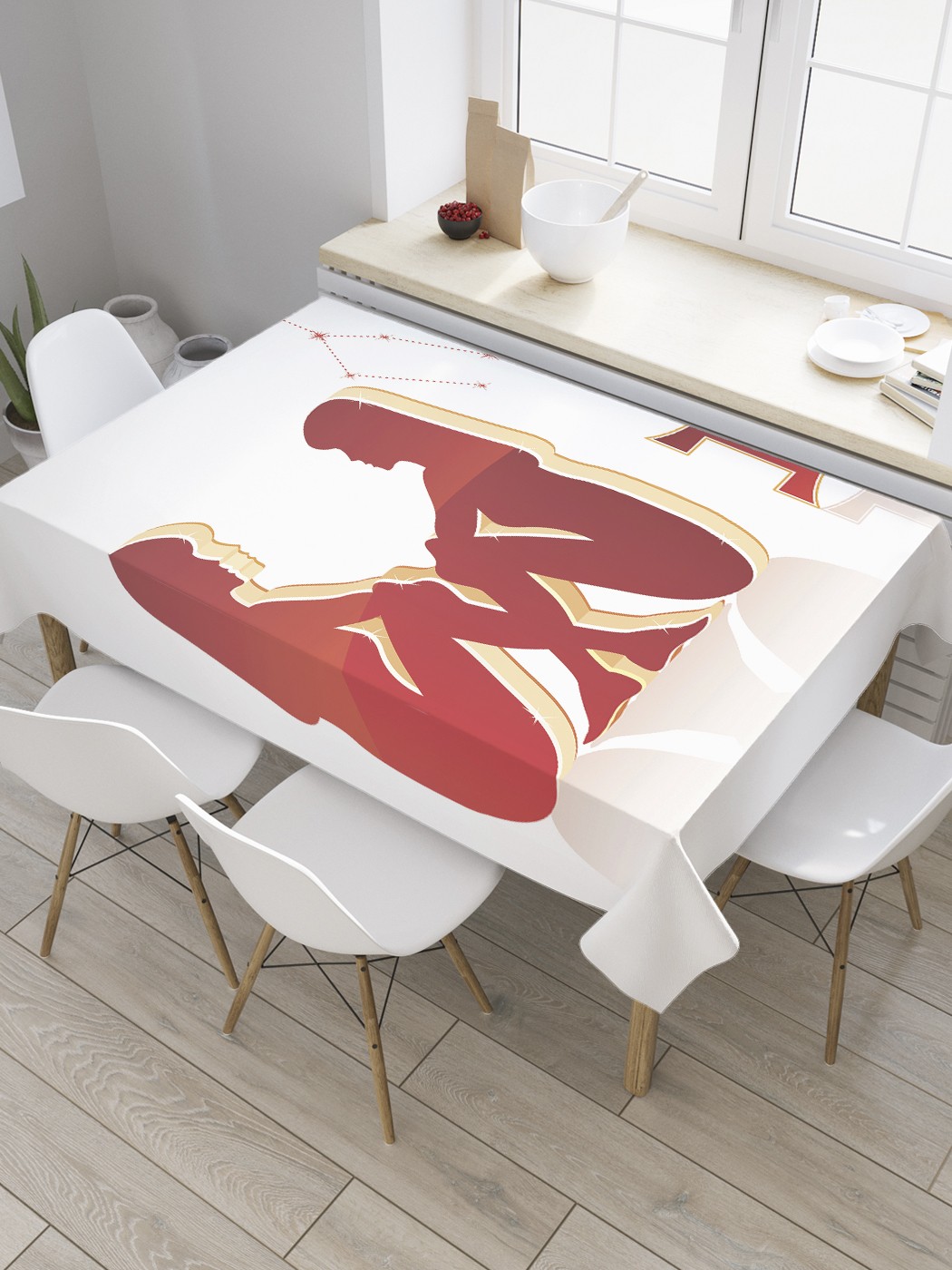 

Скатерть прямоугольная JoyArty "Градиентные Близнецы" из оксфорда, 120x145 см, Красный, Градиентные Близнецы