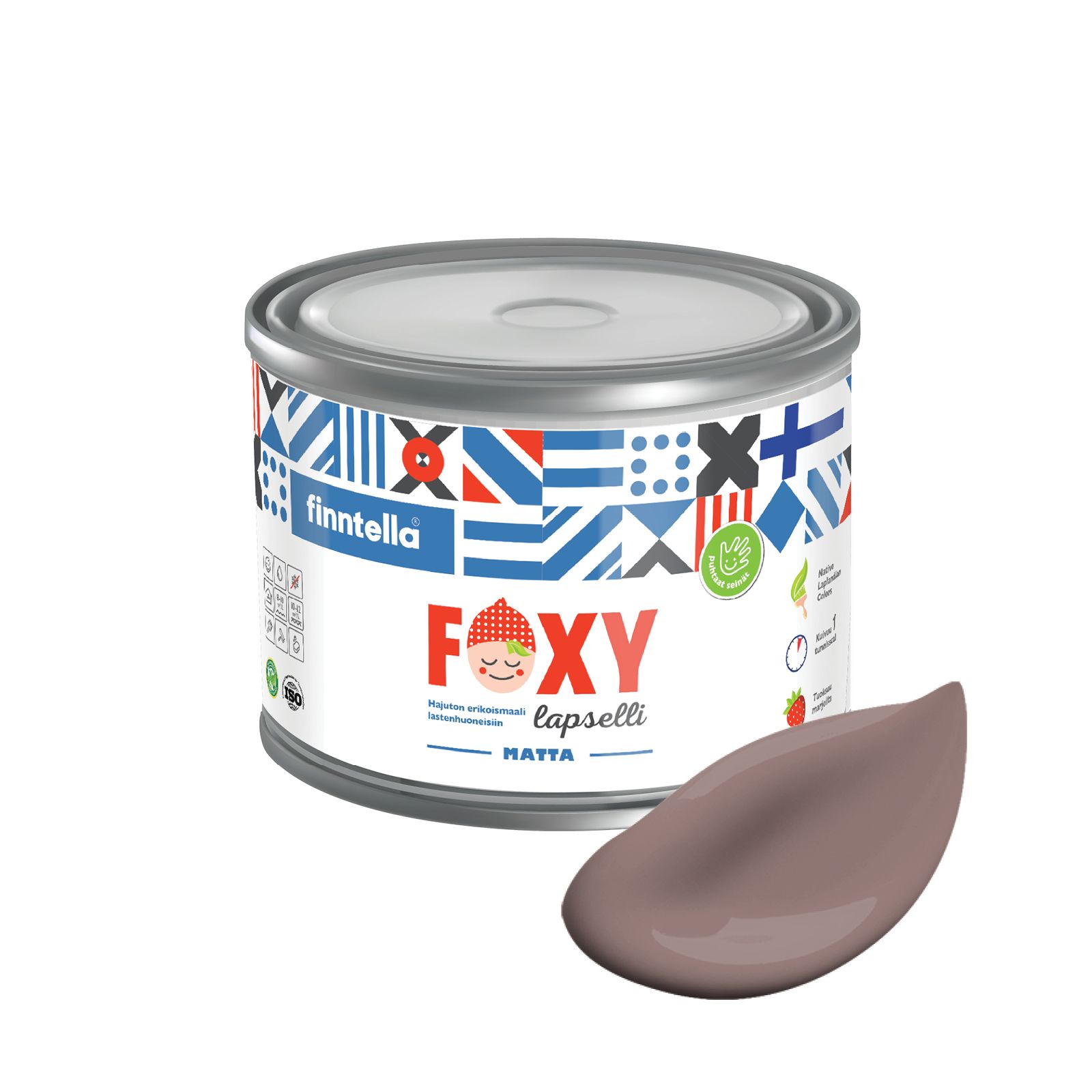 

Краска для детской комнаты FOXY LAPSELLI matte, финская краска, матовая, моющаяся, цвет HA, Коричневый, для детской комнаты FOXY LAPSELLI matte, финская матовая, моющаяся