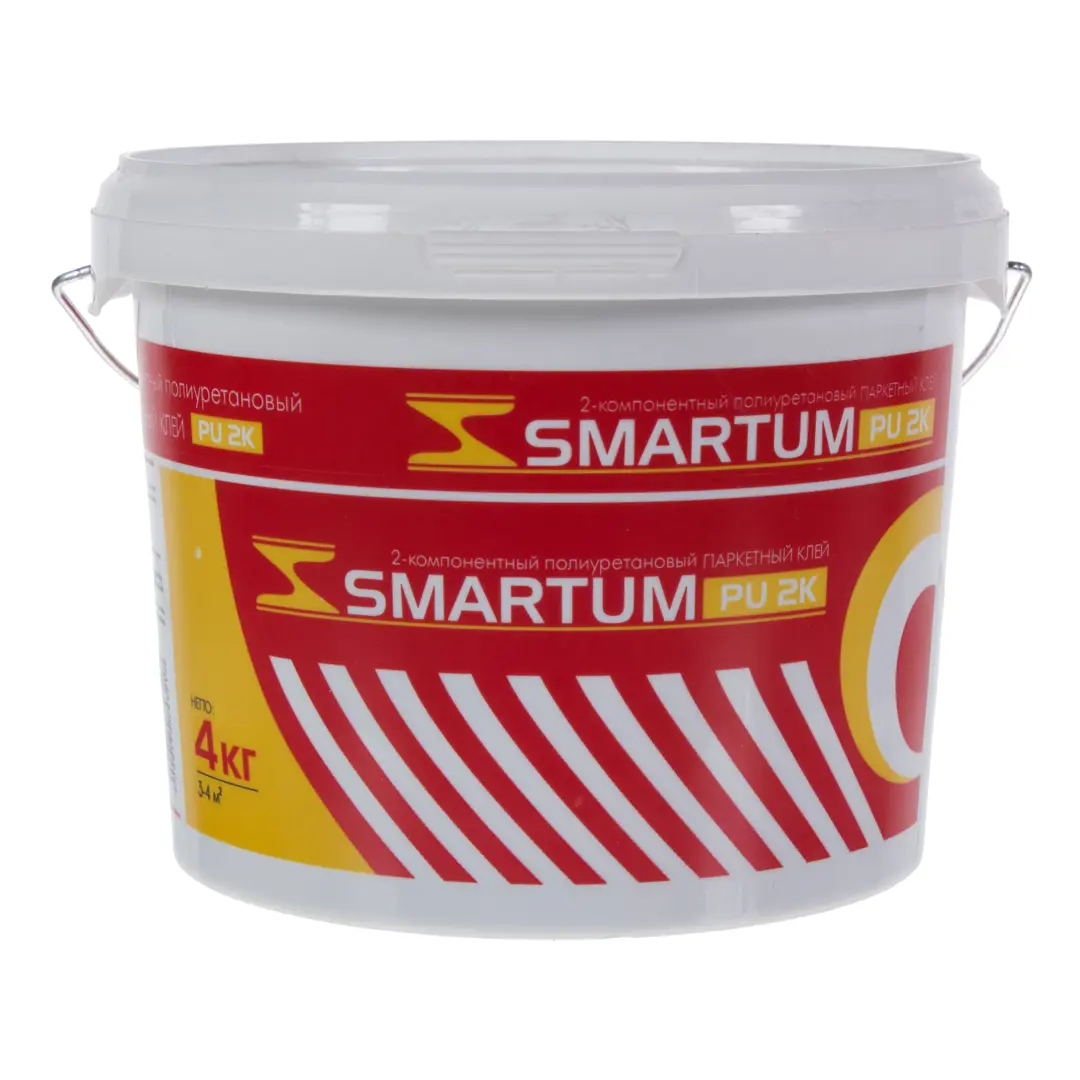 Клей для паркета Smartum двухкомпонентный 4 кг двухкомпонентный полиуретановый клей для паркета invamat
