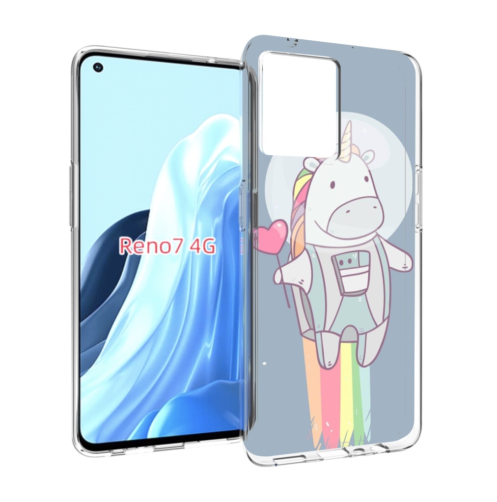 

Чехол MyPads единорог летит за орбиту для OPPO RENO 7 4G, Прозрачный, Tocco