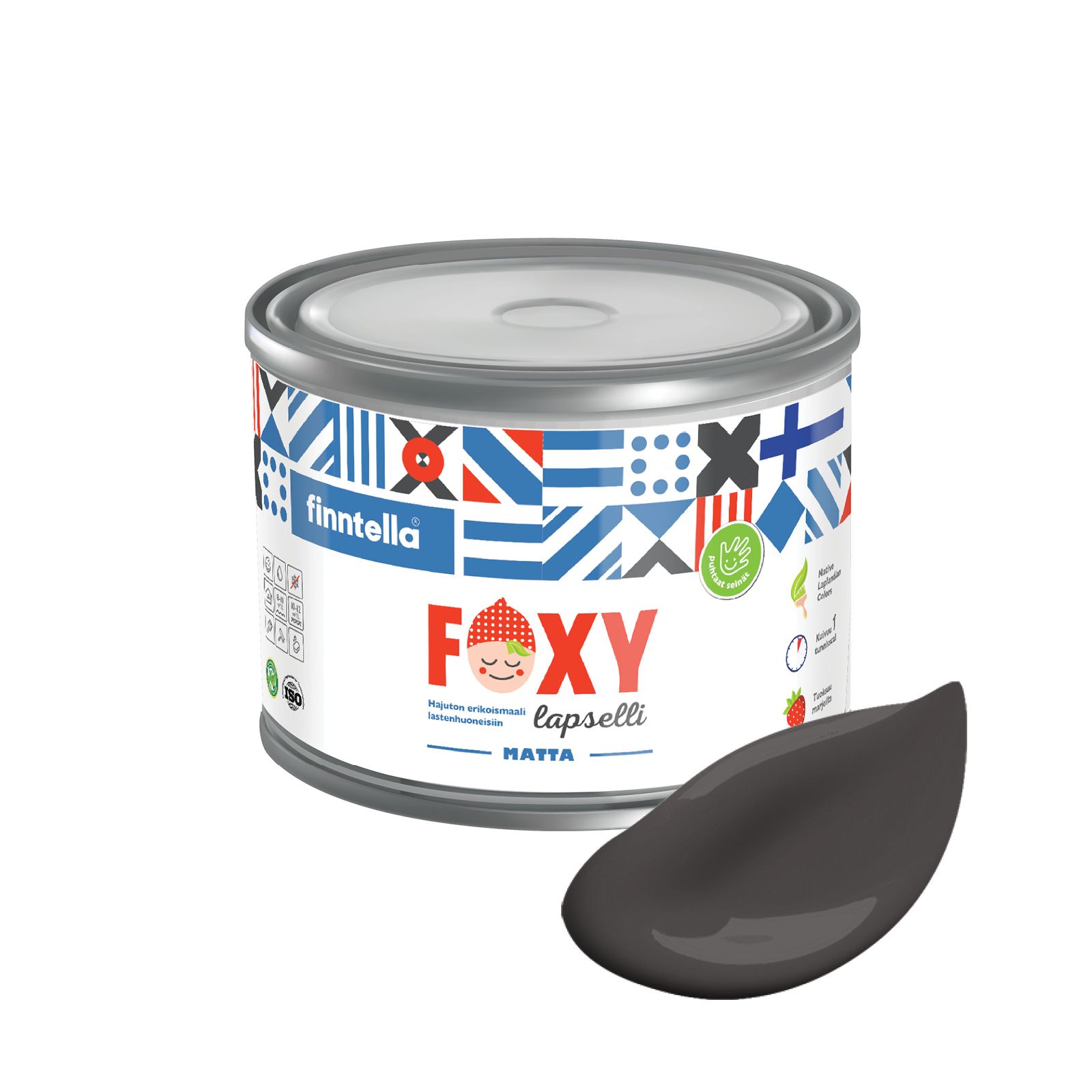 

Краска для детской комнаты FOXY LAPSELLI matte, финская краска, матовая, моющаяся, цвет HI, Коричневый, для детской комнаты FOXY LAPSELLI matte, финская матовая, моющаяся