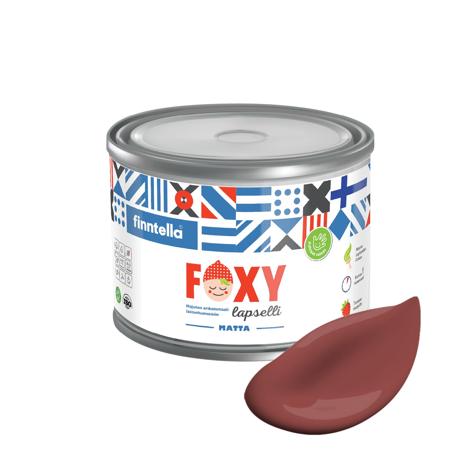 

Краска для детской комнаты FOXY LAPSELLI matte, финская краска, матовая, моющаяся, цвет PU, Коричневый, для детской комнаты FOXY LAPSELLI matte, финская матовая, моющаяся