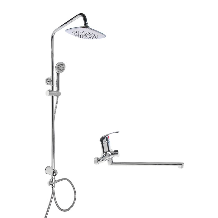 

Душевая система "Центр Сантехники" ПРЕСТИЖ ДС000155, однорычажная, с тропическим душем