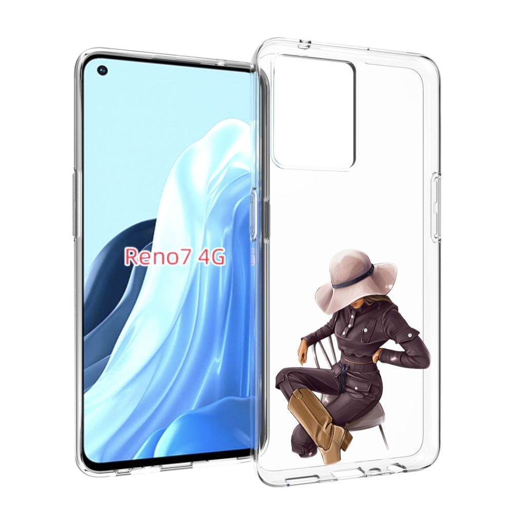 

Чехол MyPads загадочная-девушка-в-костюме женский для OPPO RENO 7 4G, Прозрачный, Tocco