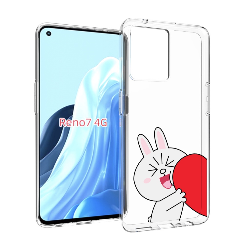 

Чехол MyPads зайчик-с-полуседрцем для OPPO RENO 7 4G, Прозрачный, Tocco