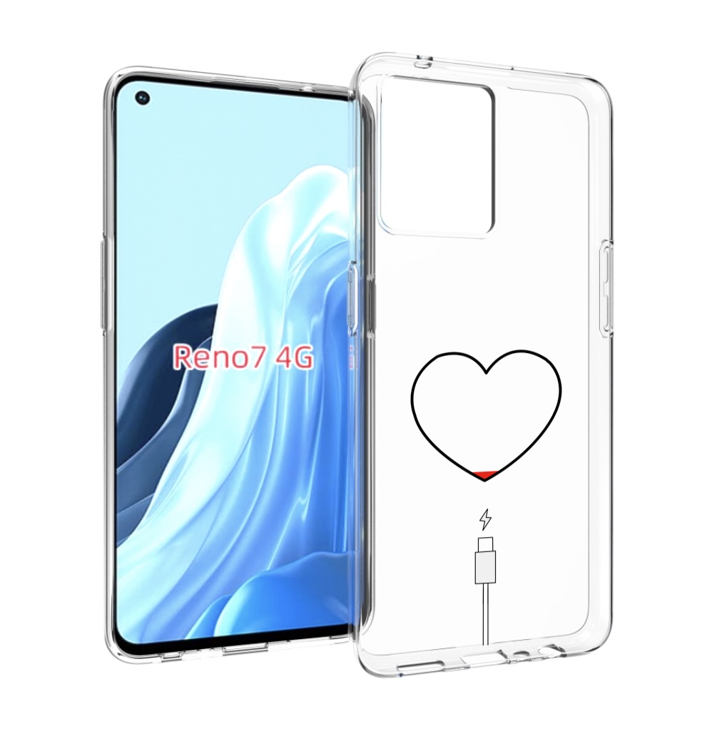 

Чехол MyPads зарядка-сердца для OPPO RENO 7 4G, Прозрачный, Tocco