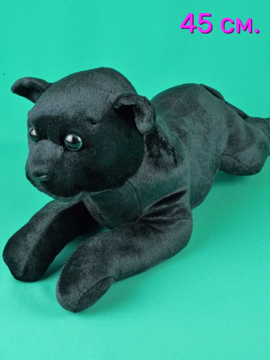 Мягкая игрушка АКИМБО КИТ Черная пантера 45 см фигурка животного wild life черная пантера