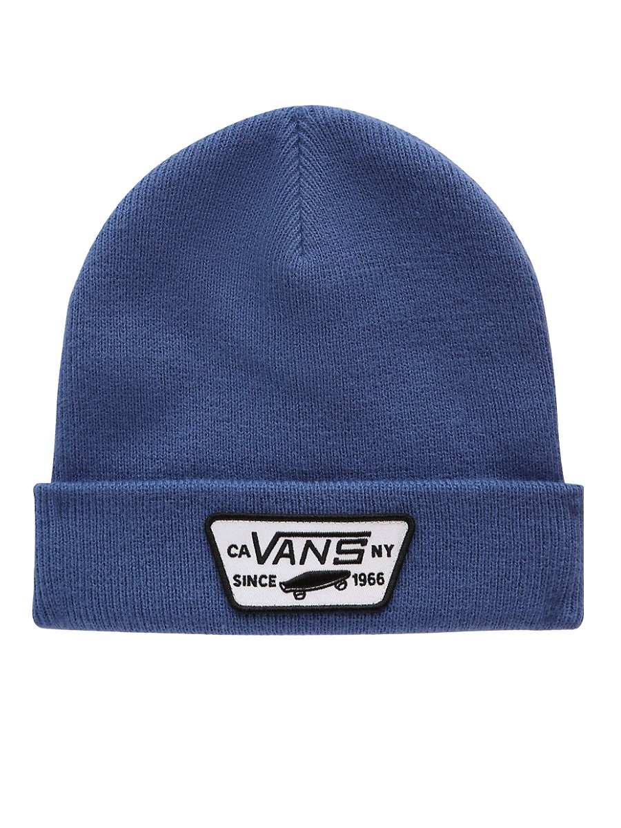 

Шапка бини мужская Vans MN MILFORD BEANIE True Navy голубая, Синий, MN MILFORD BEANIE True Navy