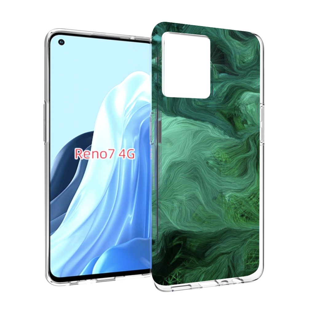 

Чехол MyPads зеленые нити для OPPO RENO 7 4G, Прозрачный, Tocco