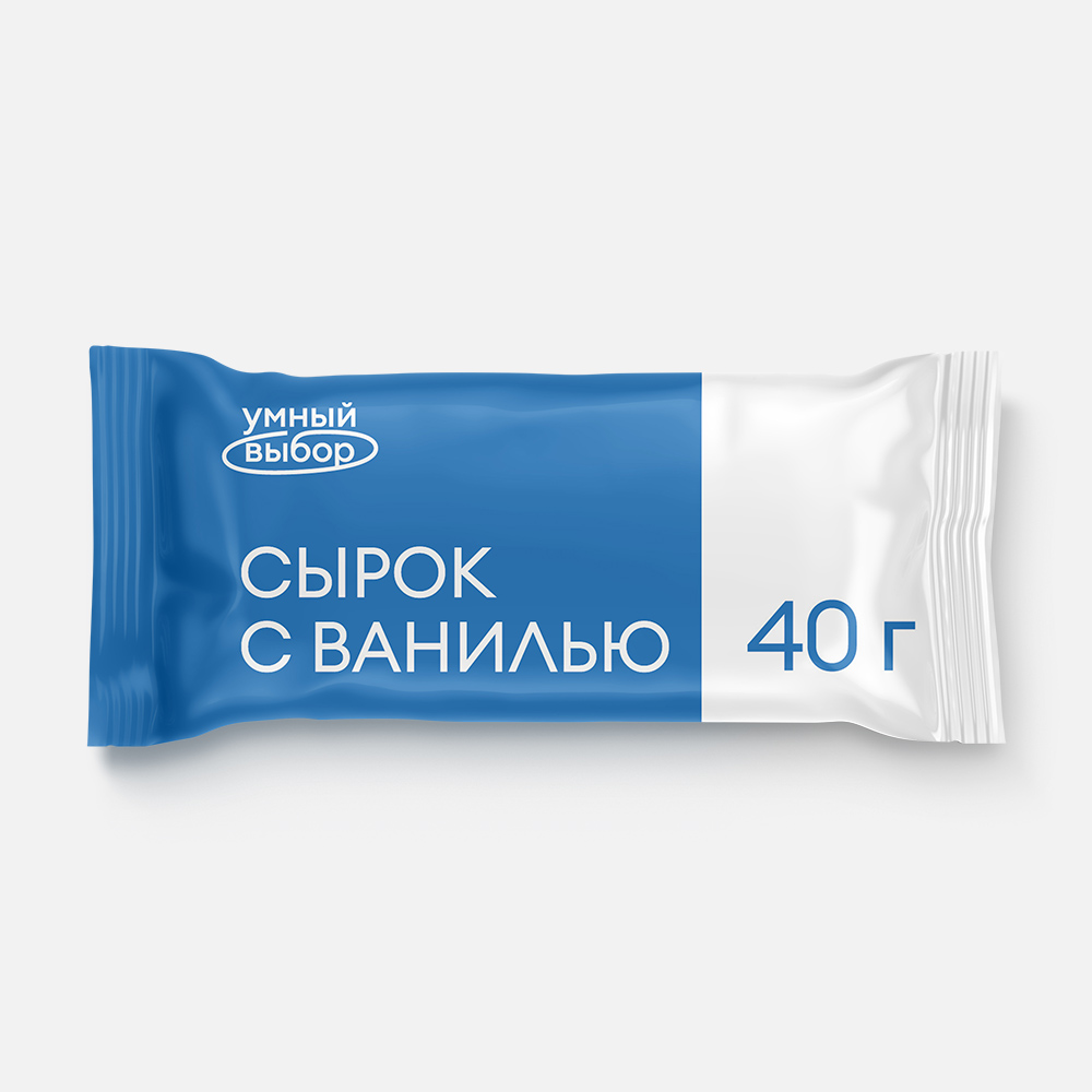 

Сырок Умный выбор в шоколадной глазури, с ванилью, 23%, 40 г