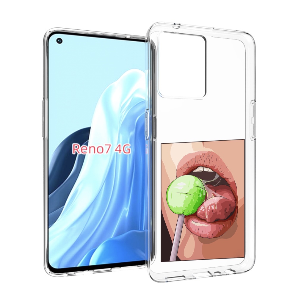 

Чехол MyPads зеленый-чупа-чупс женский для OPPO RENO 7 4G, Прозрачный, Tocco