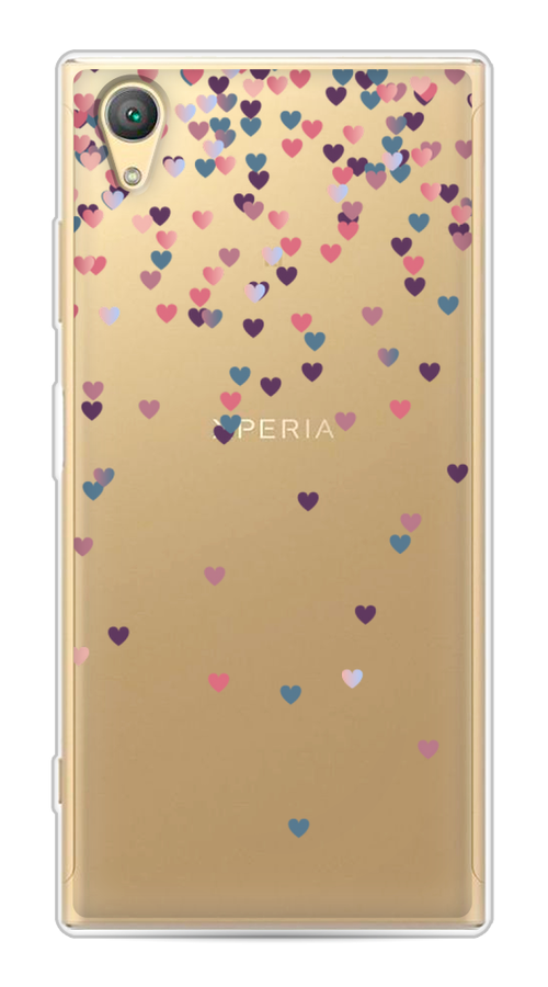 

Чехол на Sony Xperia XA1 plus "Посыпка сердечки", Розовый;фиолетовый, 53050-3