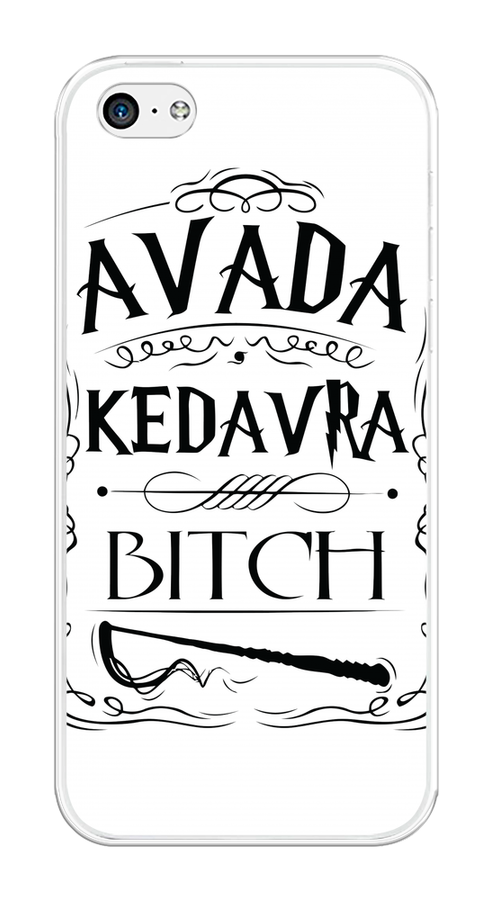 

Чехол на Apple iPhone 5C "Avada kedavra bitch", Белый;серый;черный, 10250-6