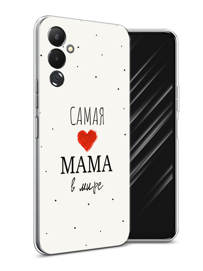 

Чехол Awog на Tecno Pova 4 / Текно Пова 4 "Самая любимая мама", Красный;черный;бежевый