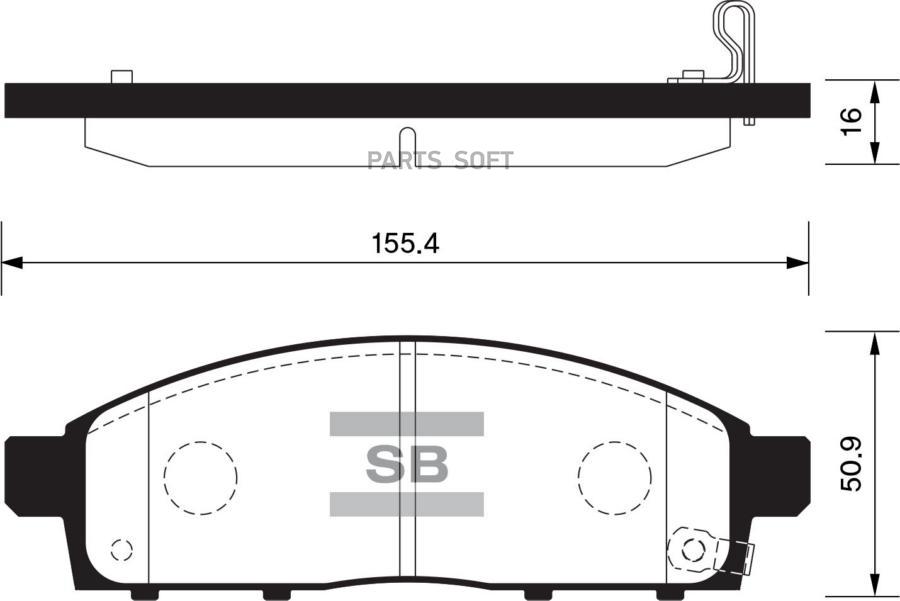 

Колодки дисковые передние \ Mitsubishi L200 2.5 06> HI-Q SP1361SNS, SP1361