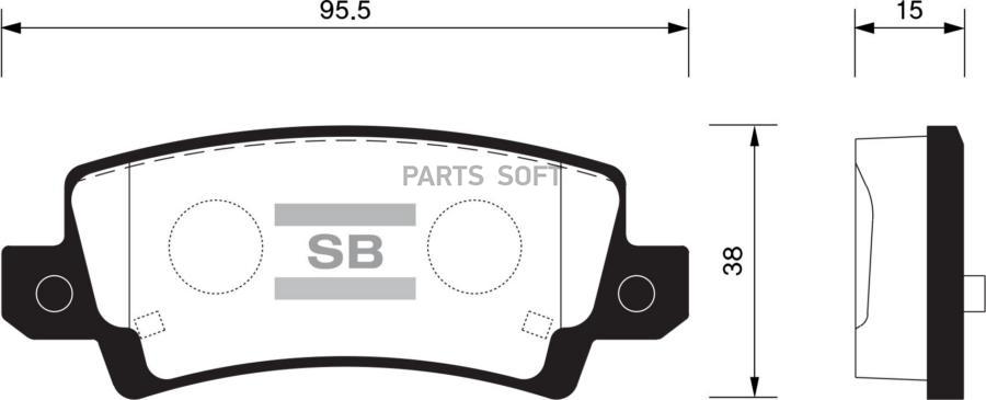 

Тормозные колодки Sangsin brake задние для Toyota Corolla 1.4i/1.6/2.0D 2001- SP1503, SP1503