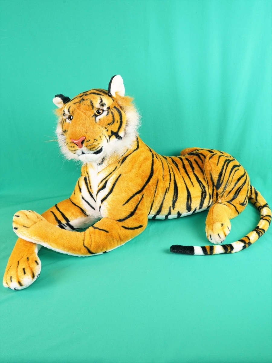 Мягкая игрушка АКИМБО КИТ Тигр реалистичный 100 см мягкая игрушка bondibon животные 2в1 милота леопард тигр