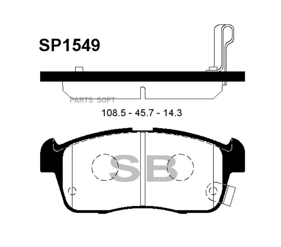 

Колодки дисковые передние \ Suzuki Ignis 1.3 00-03 HI-Q SP1549, SP1549