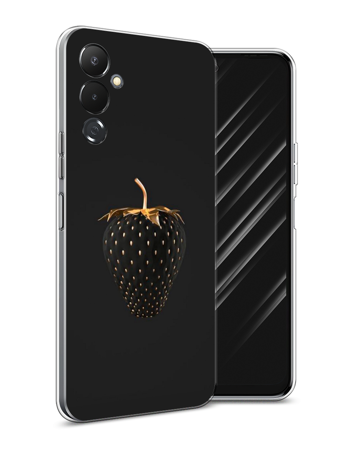 

Чехол Awog на Tecno Pova 4 / Текно Пова 4 "Черно-золотая клубника", Черный;золотистый
