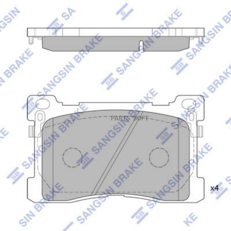 

Колодки дисковые передние \ Hyundai Equus 10> HI-Q SP1756, SP1756