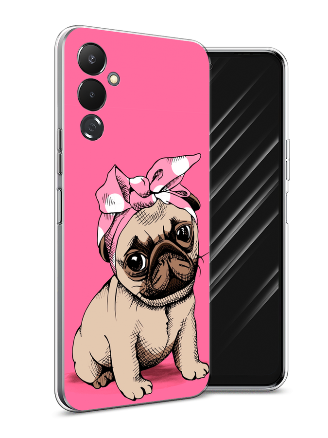 

Чехол Awog на Tecno Pova 4 / Текно Пова 4 "Dog Pin-Up", Розовый;бежевый