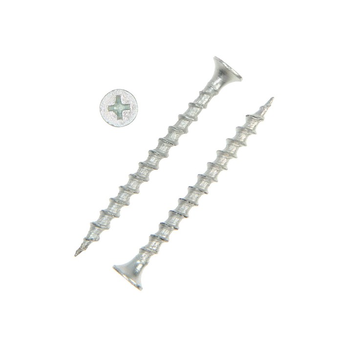 

Саморез 3,8х51 ТУНДРА, потай, крупная резьба,шлиц PH, белый цинк, 1 кг 9227400