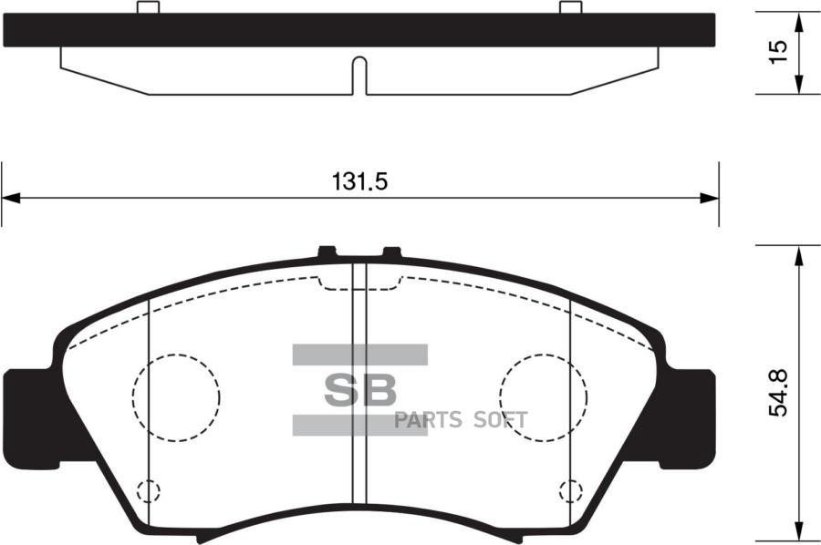 

Колодки дисковые передние \ Honda Civic 1.3i-1.6i &16V 91-01 HI-Q SP2032, SP2032