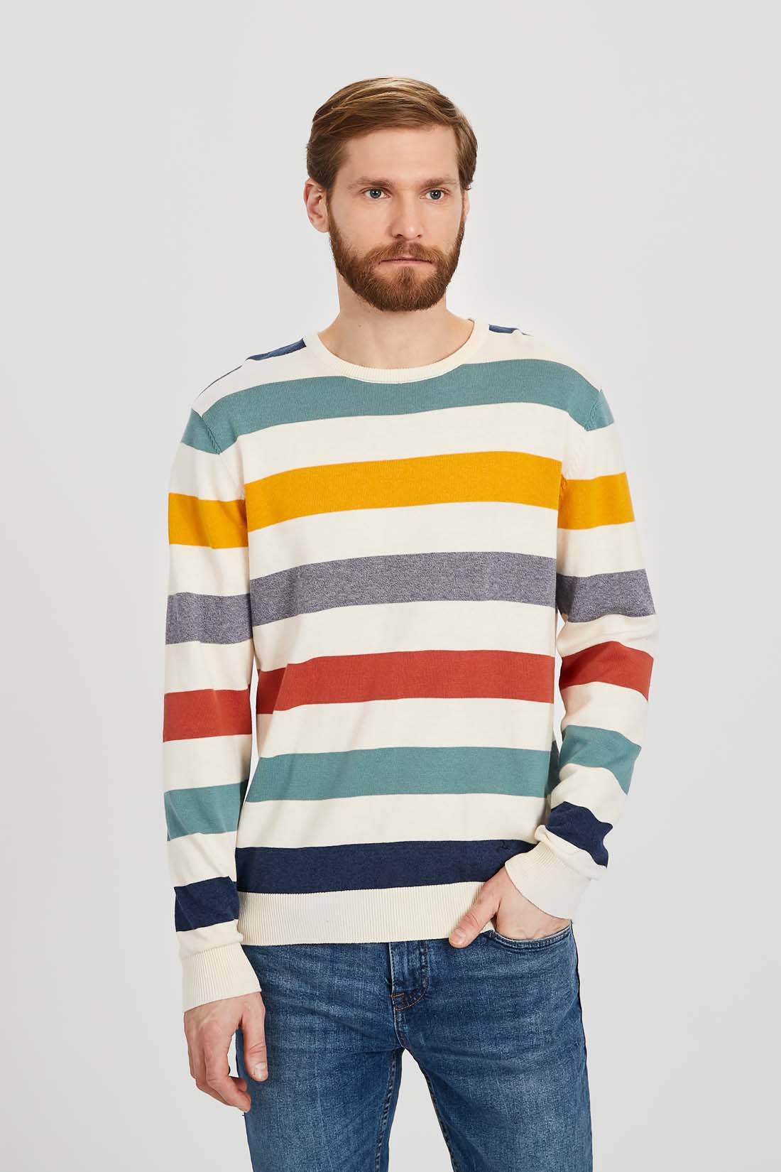 

Джемпер мужской Baon B6322001 серый 2XL, Разноцветный, B6322001