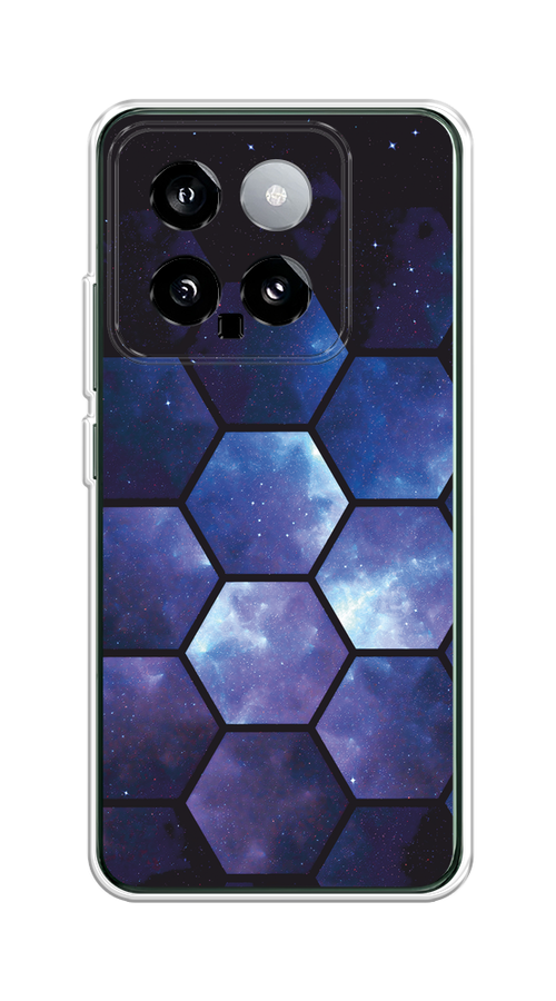 

Чехол на Xiaomi 14 "Соты космос", Черный;фиолетовый, 320350-1