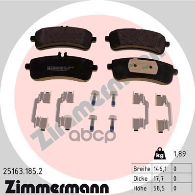 

Тормозные колодки ZIMMERMANN дисковые 251631852
