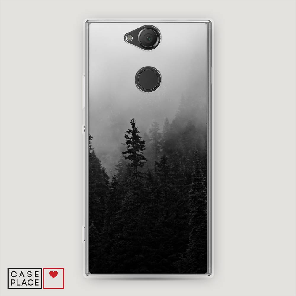 

Чехол на Sony Xperia XA2 "Туманный лес", Серый;черный, 53150-2