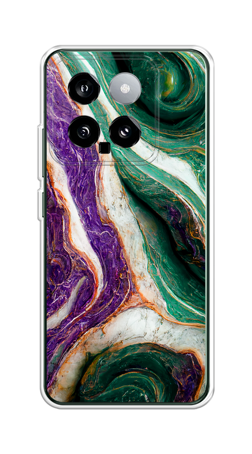 

Чехол на Xiaomi 14 "Фиолетово-зеленый мрамор", Зеленый;фиолетовый, 320350-1