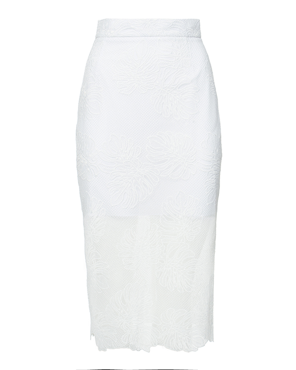 

Юбка женская KATЯ DOBRЯKOVA SS17605whiteleaves белая M, SS17605whiteleaves