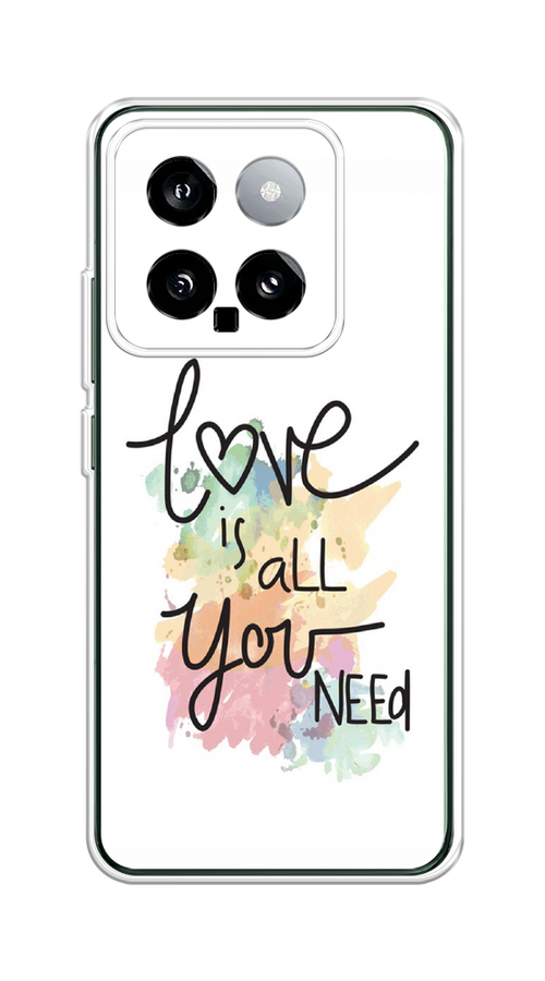 

Чехол на Xiaomi 14 "Love is all you need", Белый;черный;зеленый, 320350-1