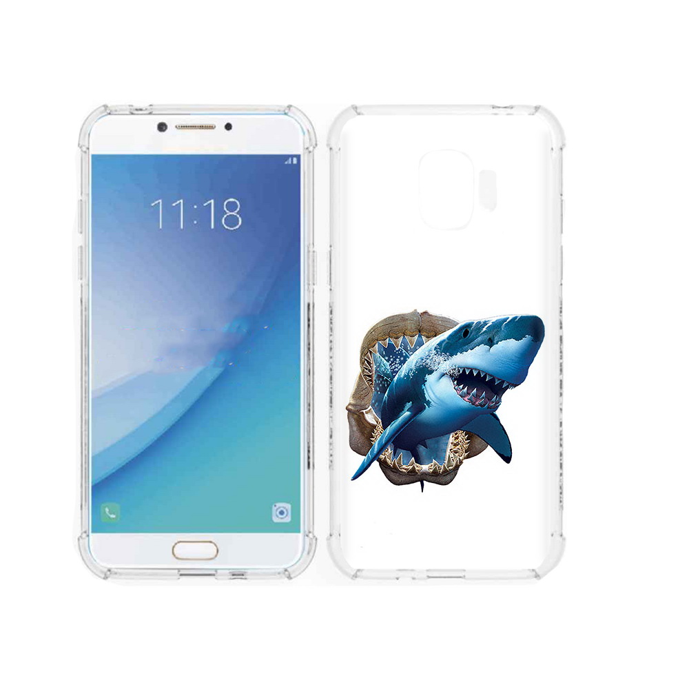 

Чехол MyPads Tocco для Samsung Galaxy J2 Pro (2018) челюсти (PT226925.585.675), Прозрачный, Tocco