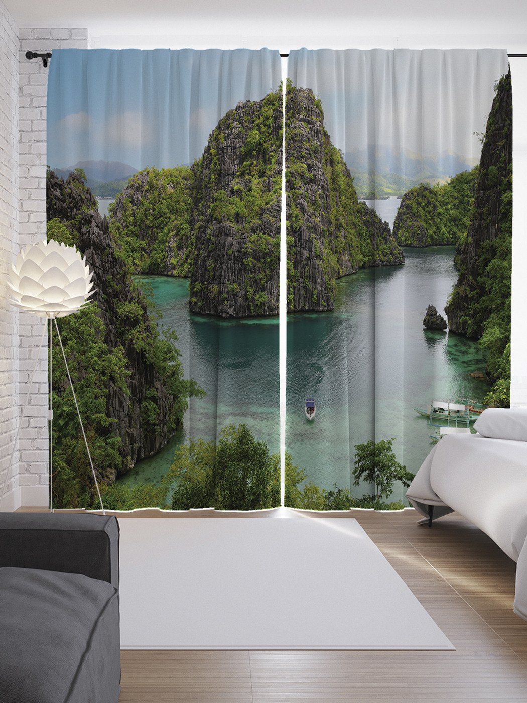 

Шторы с фотопечатью JoyArty «Морские лабиринты» из сатена, 290х265 см