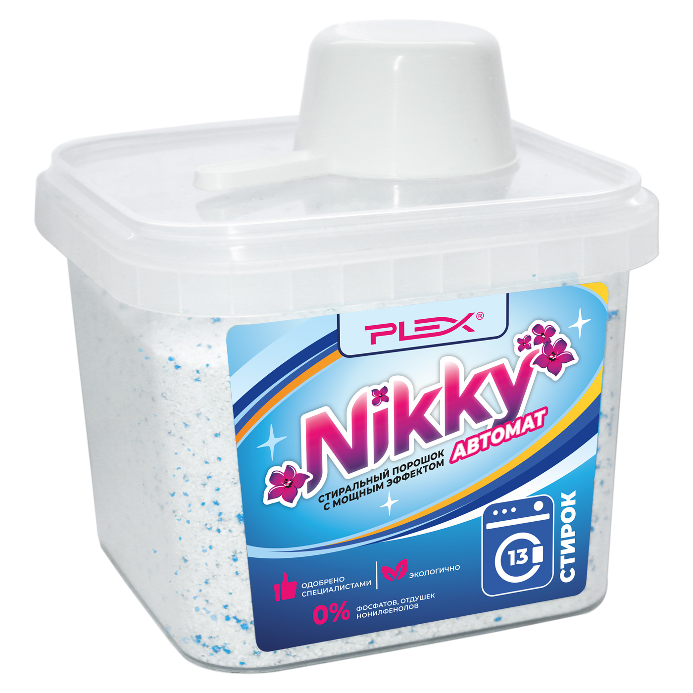 

Порошок для стирки белья Plex NIKKY 1кг, порошок стиральный
