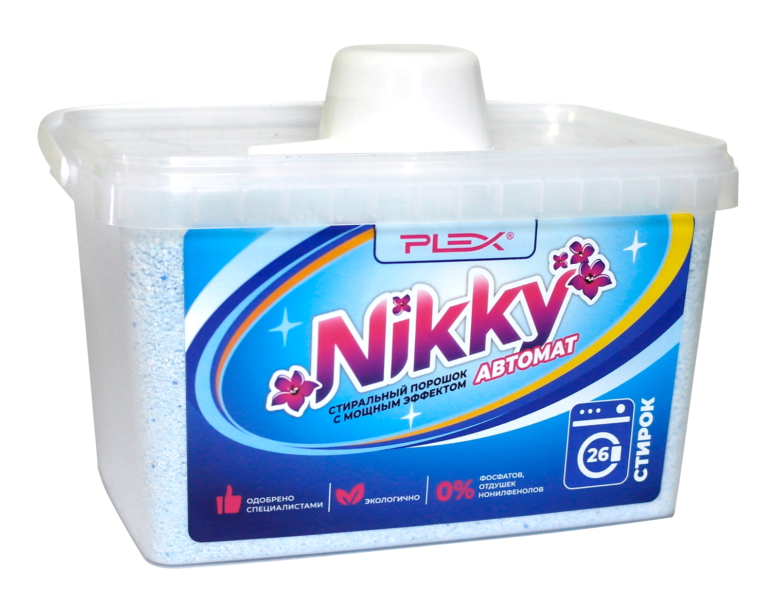 

Порошок для стирки белья Plex NIKKY 2кг, порошок стиральный