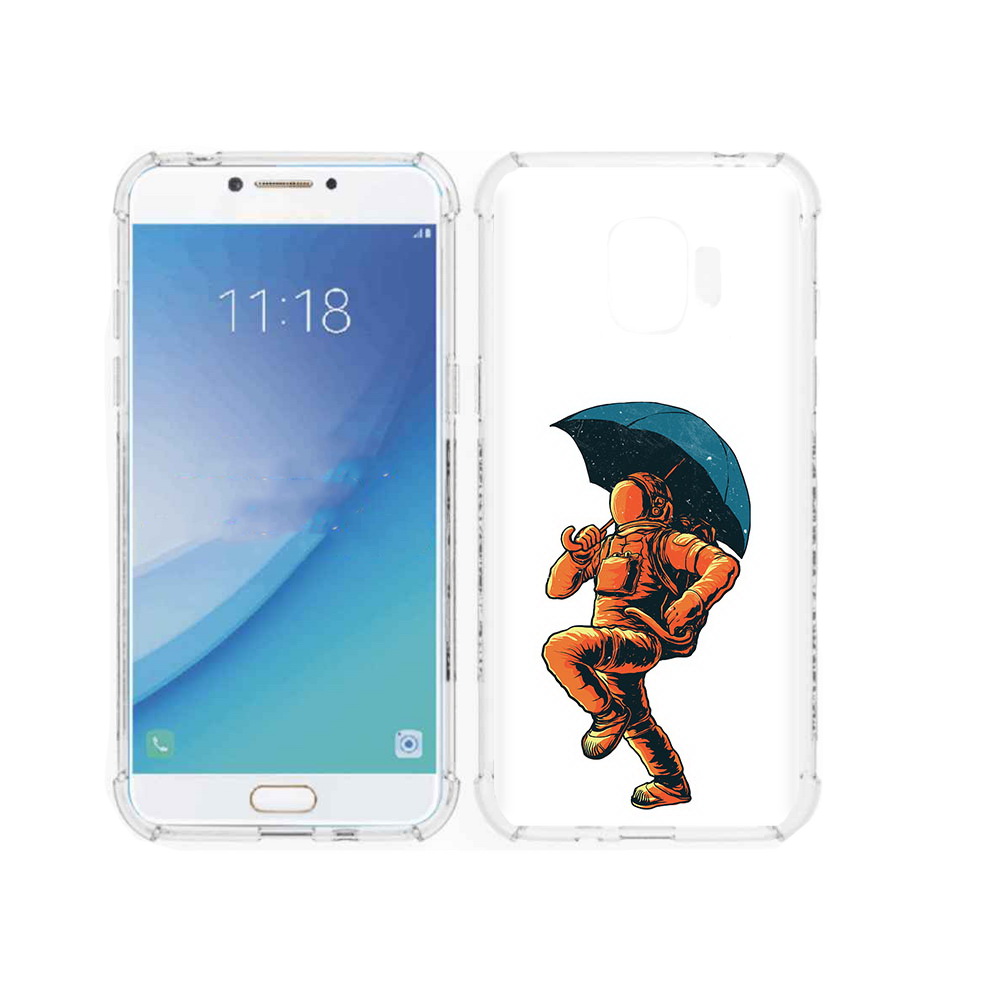 

Чехол MyPads Tocco для Samsung Galaxy J2 Pro (2018) шагающий космонавт с зонтом, Прозрачный, Tocco