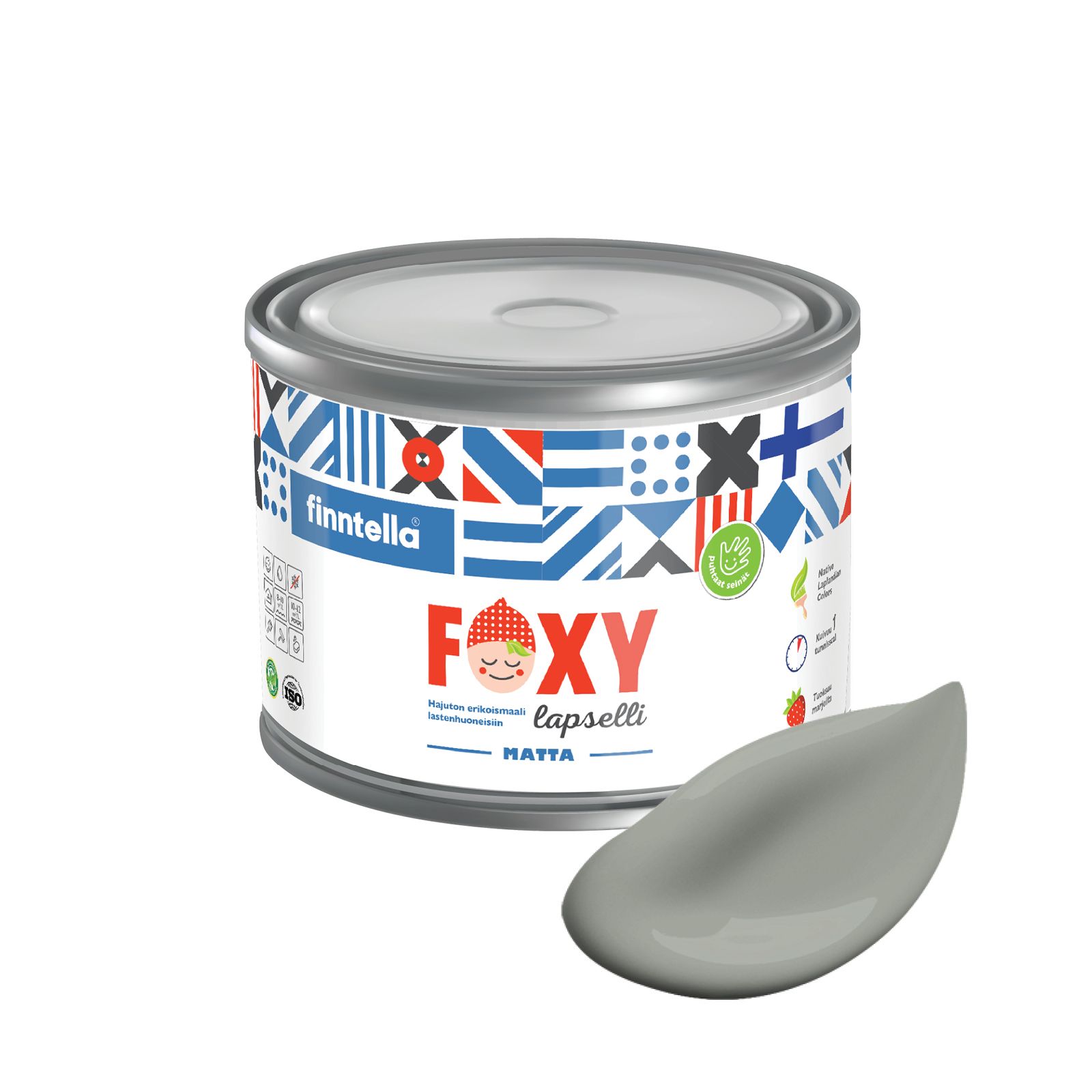 

Краска для детской комнаты FOXY LAPSELLI matte, финская краска, матовая, моющаяся, цвет SA, Зеленый, для детской комнаты FOXY LAPSELLI matte, финская матовая, моющаяся