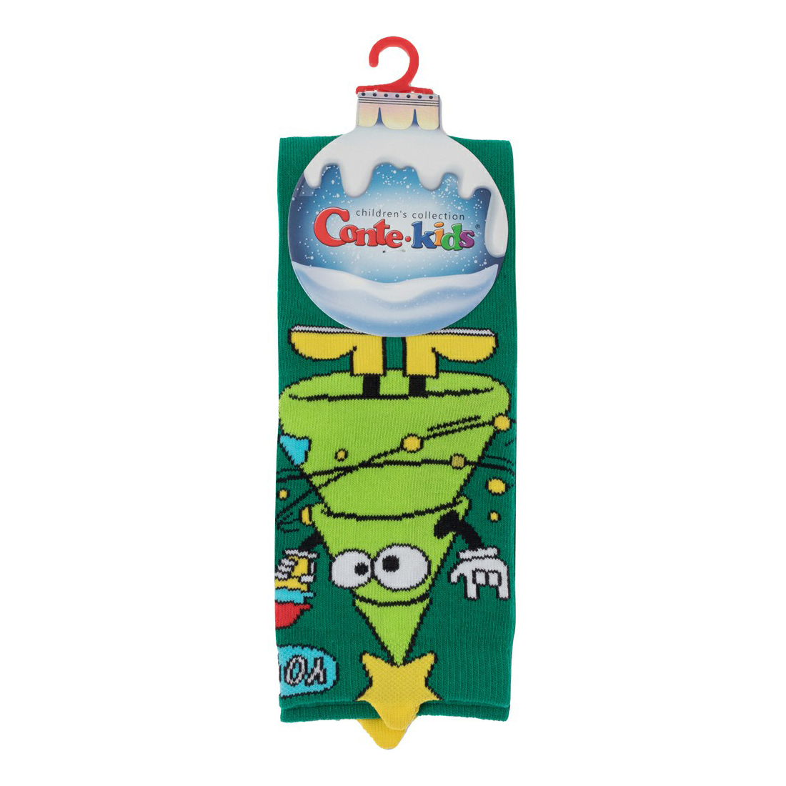 

Носки детские Conte-Kids Новый Год 21С-63СП 910 хлопок зеленые р 20-22