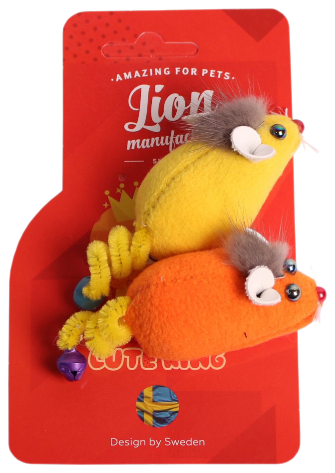 

Мышь для кошек Lion Manufactory с гречихой в ассортименте, 2 шт по 8 см