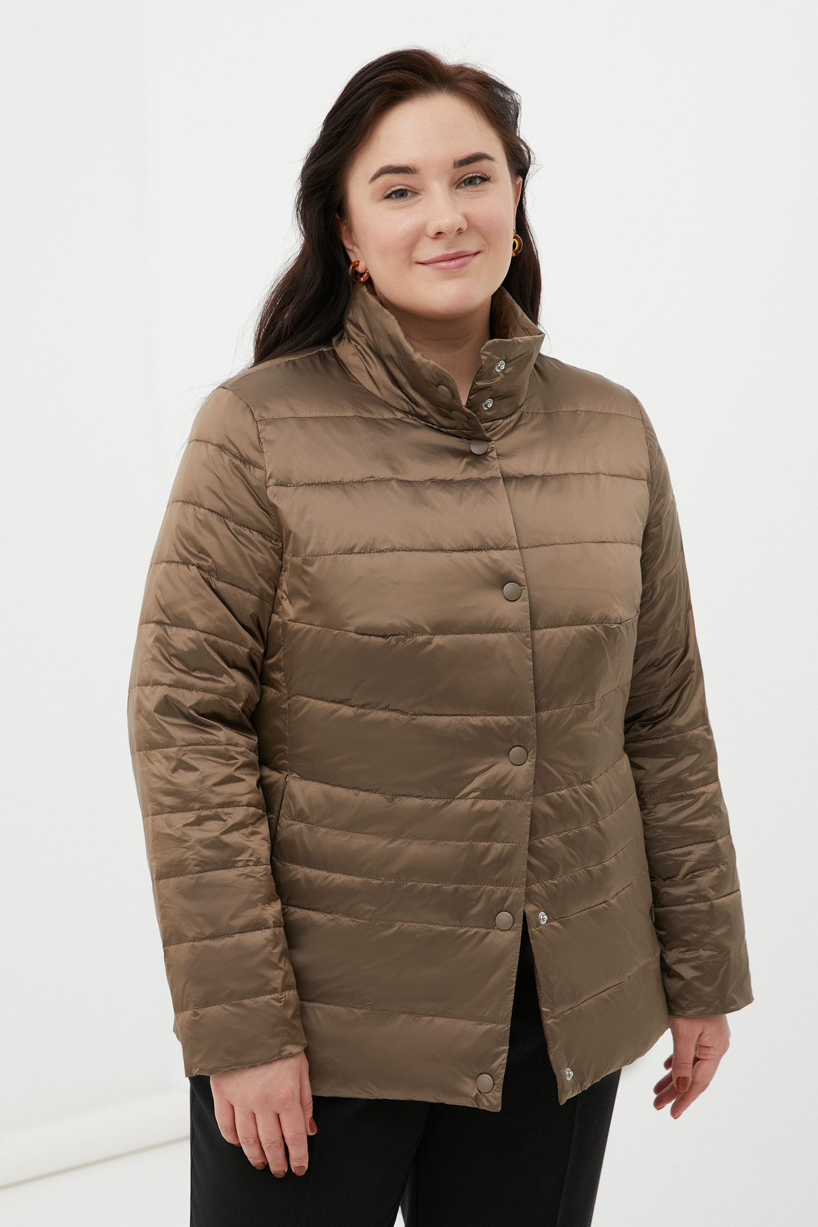 Куртка женская Finn Flare FBC16003 коричневая 2XL