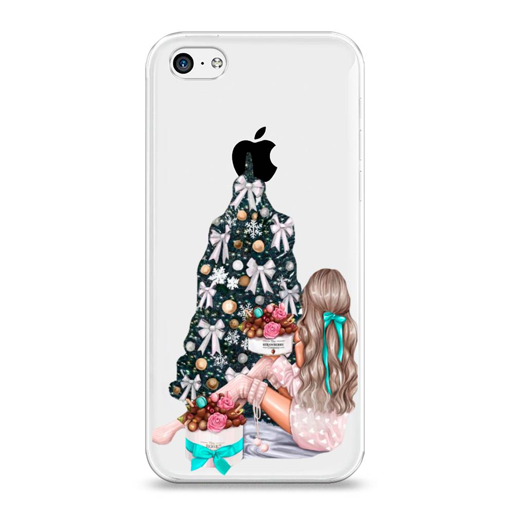 

Чехол на Apple iPhone 5C "New Year", Зеленый;бежевый;голубой, 10250-5